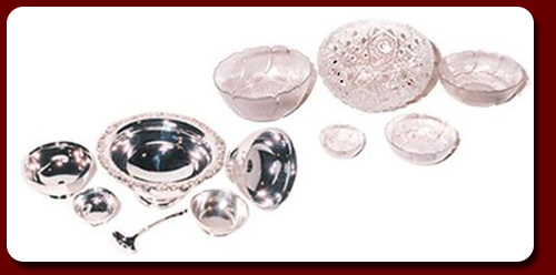 Silver, Stainless and Cut Glass Bowls and Accessories to Enhance Any Table