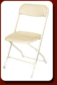 Ivory Samsonite® plastic contoured chair
